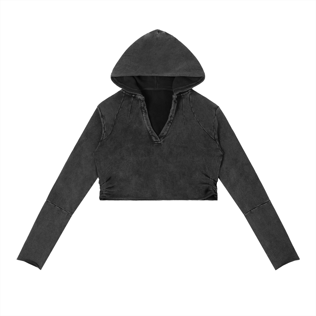 Raw-Edge The Gleam Hooded Crop | Talk Dragons To Me