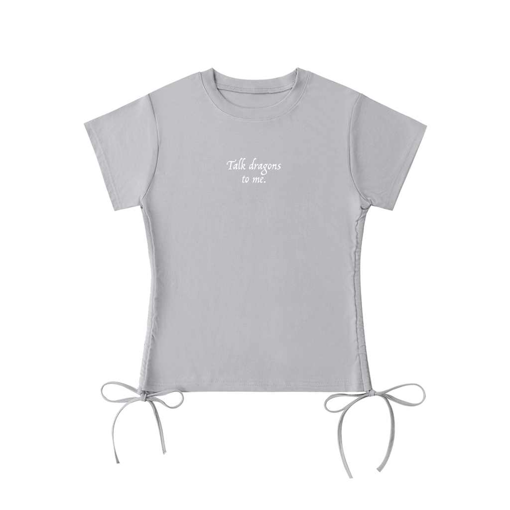 Drawstring Baby Tee | Talk Dragons To Me