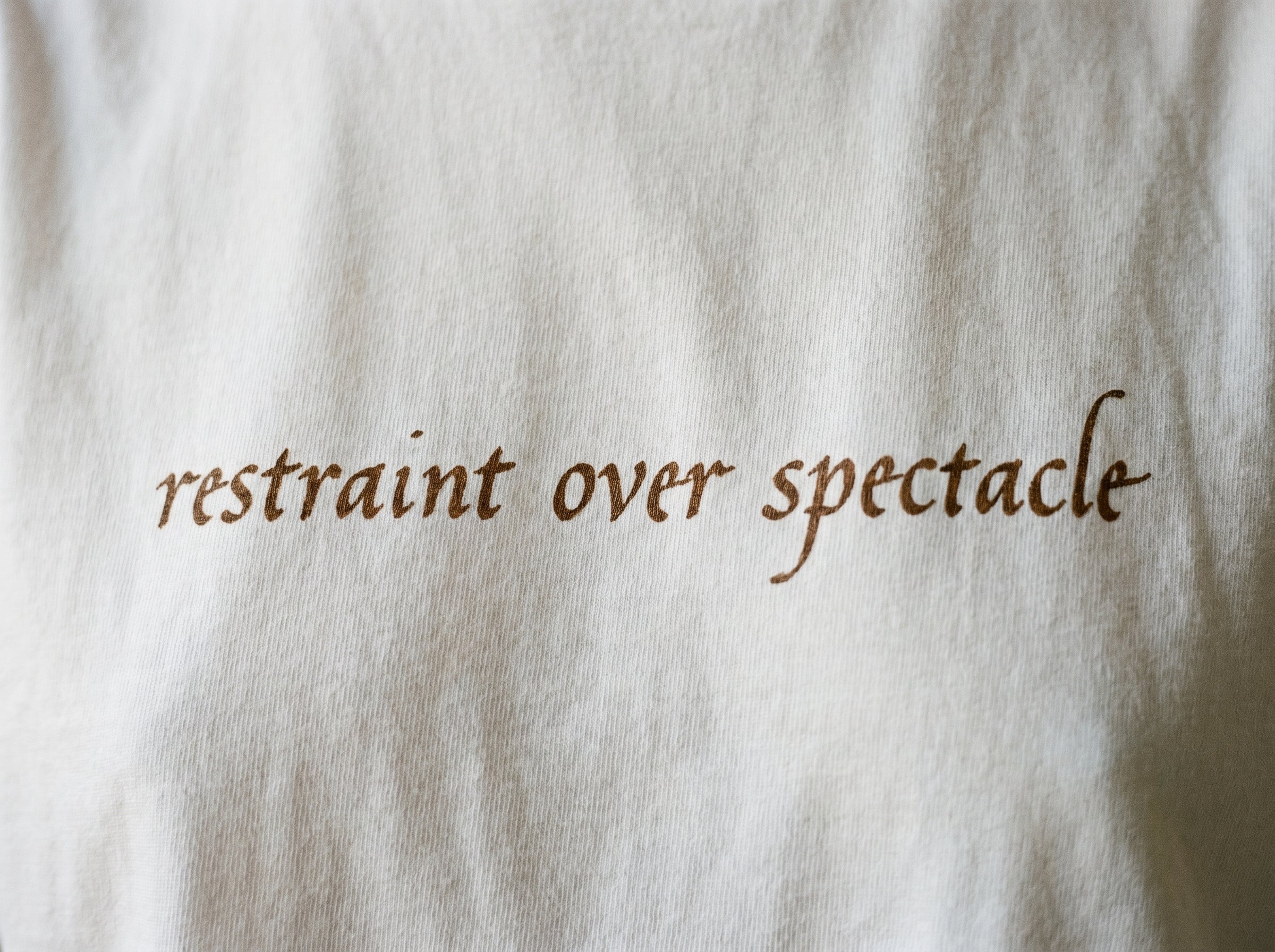 Restraint Over Spectacle | Oversize Tee